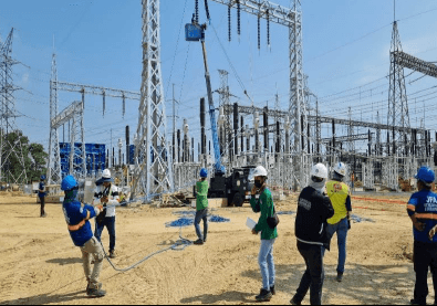 Switchyard HV Equipment Installation Aerial Buswork and OHGW Grounding and Lighting Installation thumbnail 2