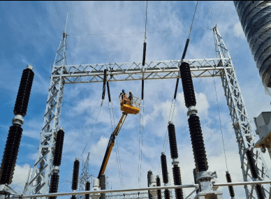 Switchyard HV Equipment Installation Aerial Buswork and OHGW Grounding and Lighting Installation thumbnail 3
