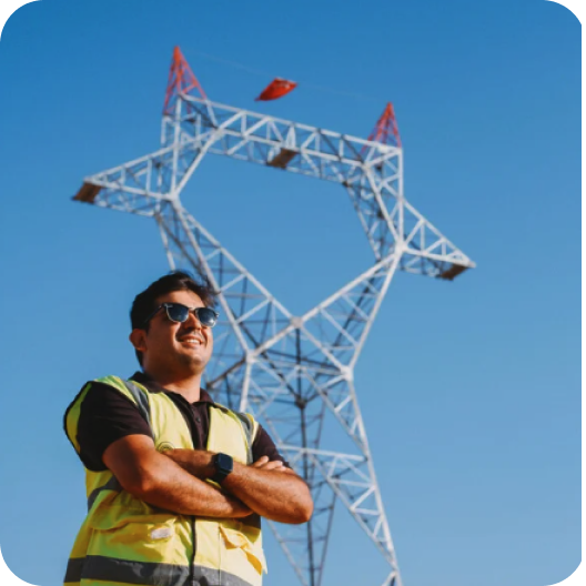 Engineer at power tower