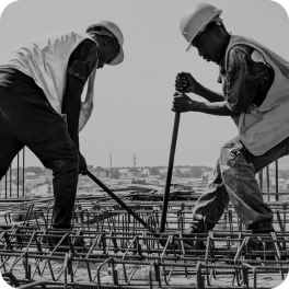 Workers at construction site